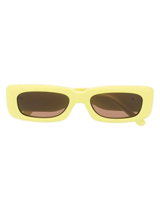 The Attico Yellow Mini Marfa Sunglasses