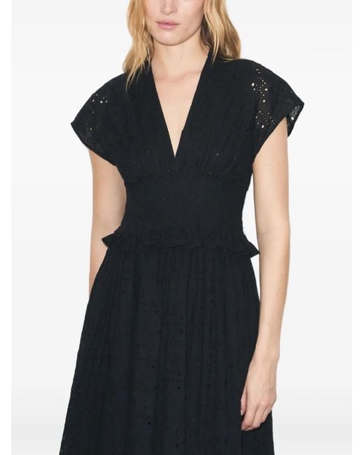 Tory Burch Black Eyelet Cotton Dress