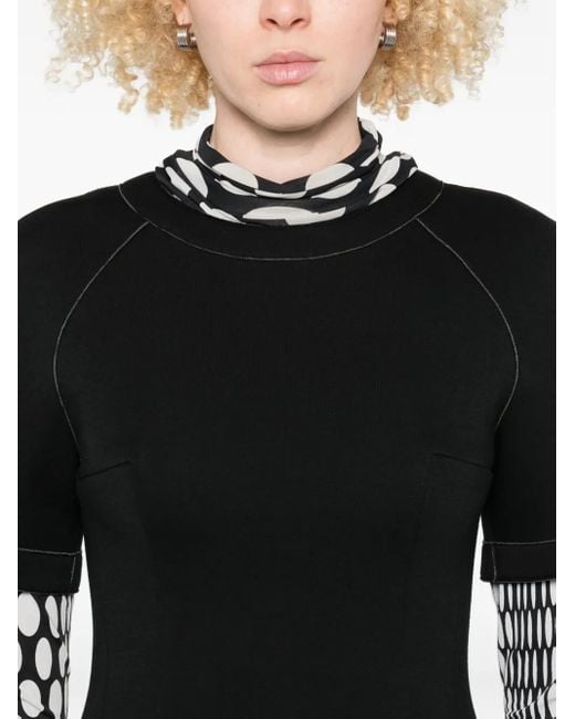 Marni Black Ausgestelltes Kleid
