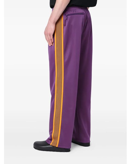 Needles Purple Butterfly-Embroidered Track Pants for men