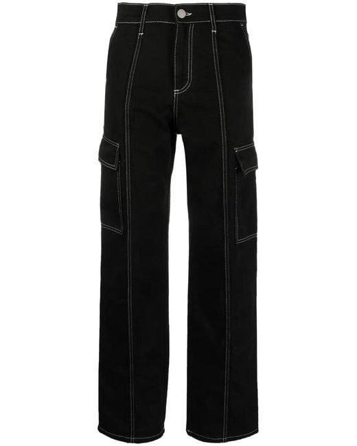 Philosophy Di Lorenzo Serafini Black Cargo Straight-Leg Jeans