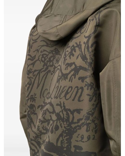 McQueen Green Blake Hooded Jacket for men