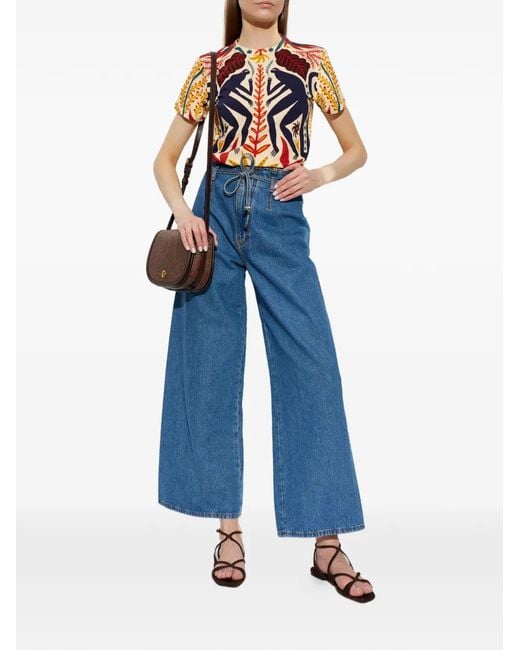 Etro White Patterned T-Shirt
