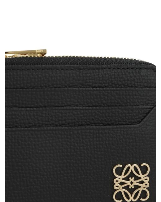 Loewe Black Zipped Leather Card Holder