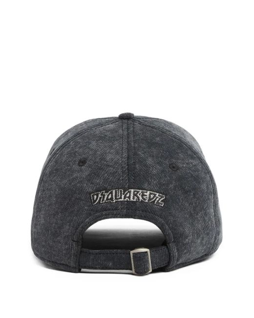 DSquared² Black Logo-Embroidered Cap