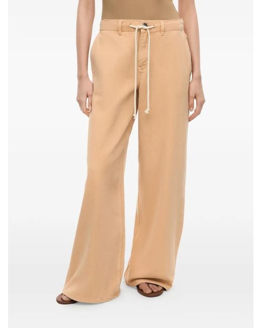 12 STOREEZ White Drawstring Wide-Leg Jeans