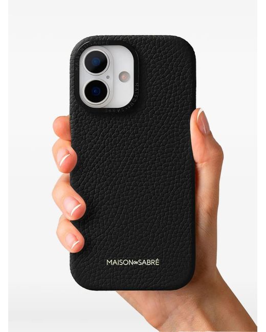 Maison De Sabre Black Leather Iphone 17 Case