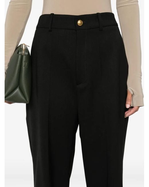 P.A.R.O.S.H. Black Buttoned Pocket-Embellished Trousers