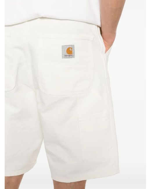 Carhartt White Single Knee Bermuda Shorts for men