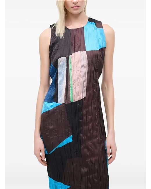 Staud Blue Mizu Dress