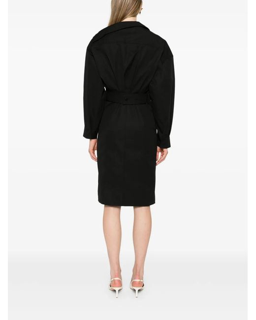 Jacquemus Black La Robe Chemise Midi Dress