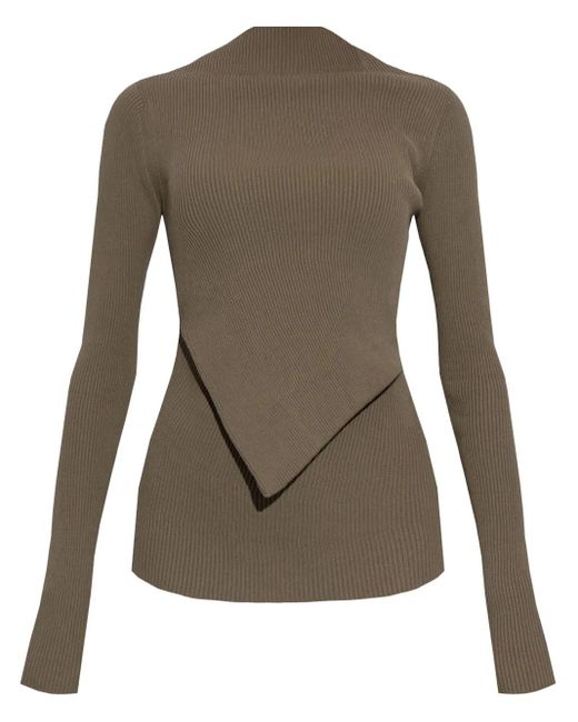 Top de canalé Rick Owens de color Gray