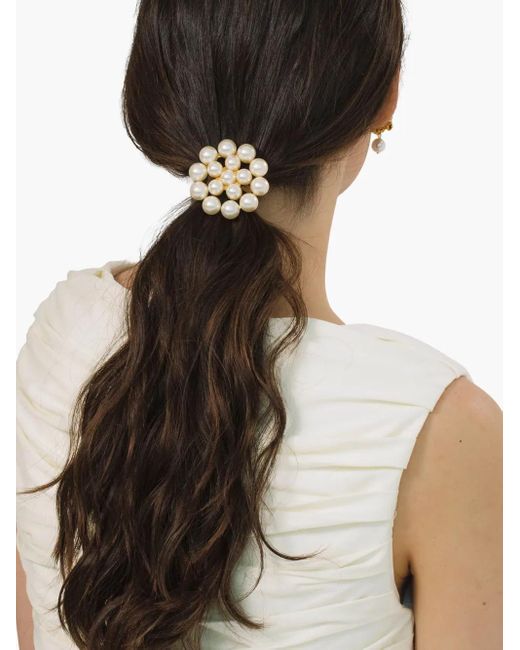 Jennifer Behr White Paige Hair Tie