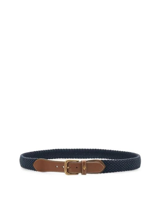 Lottusse White Snipe Braided Belt for men
