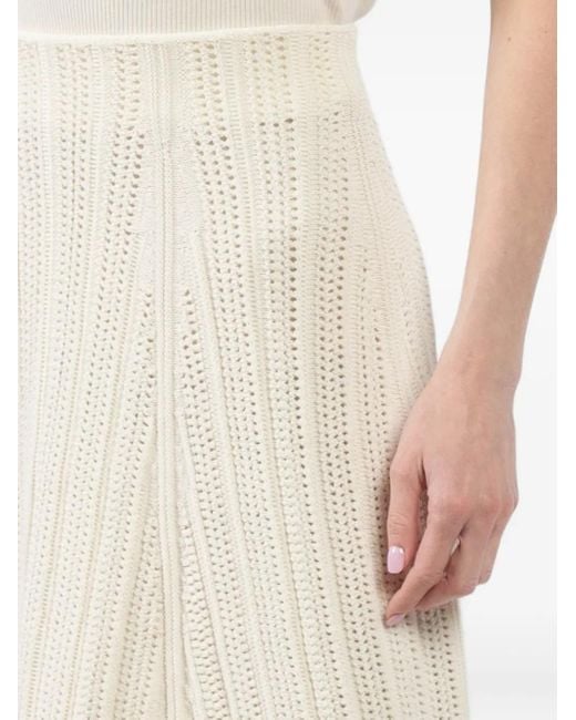 Dorothee Schumacher Natural Open-Knit Mini Skirt