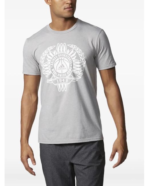 Adidas White Global Game Short-Sleeved T-Shirt for men