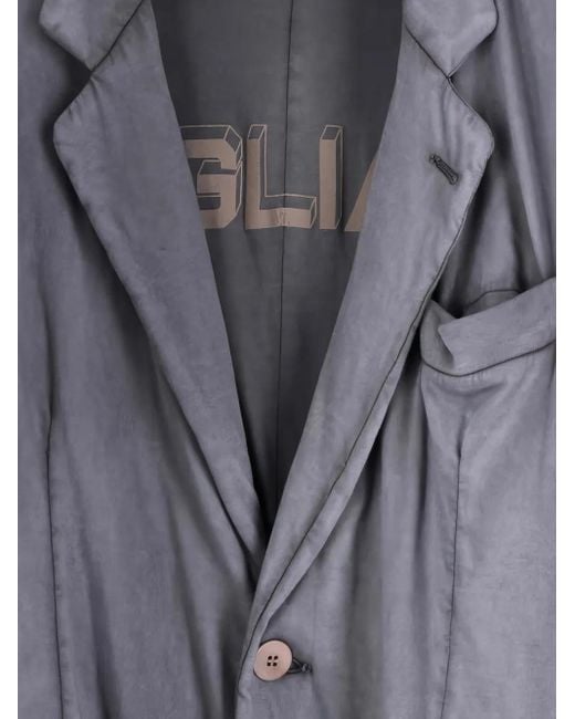 Magliano Gray Two-Button Padded Blazer for men