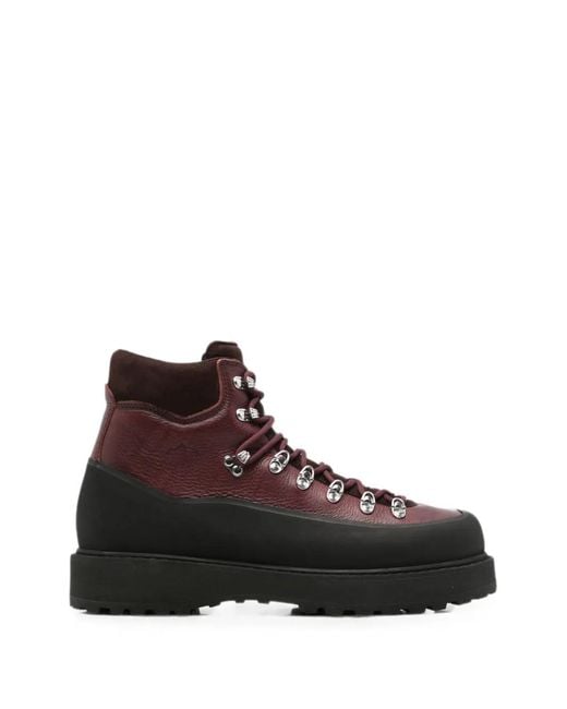 Diemme Brown Bottines Lacées À Empiècements Contrastants for men