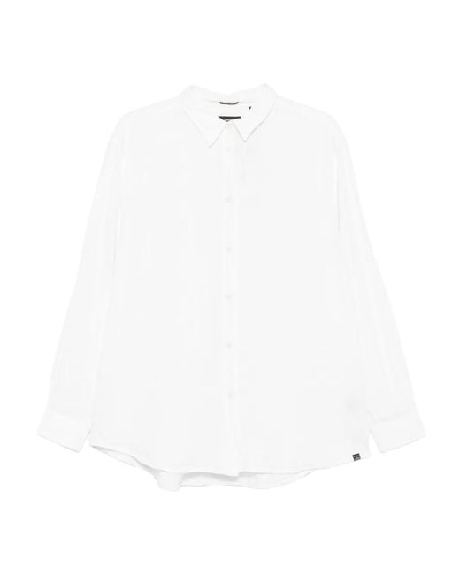 Superdry White Chemise À Boutonnière