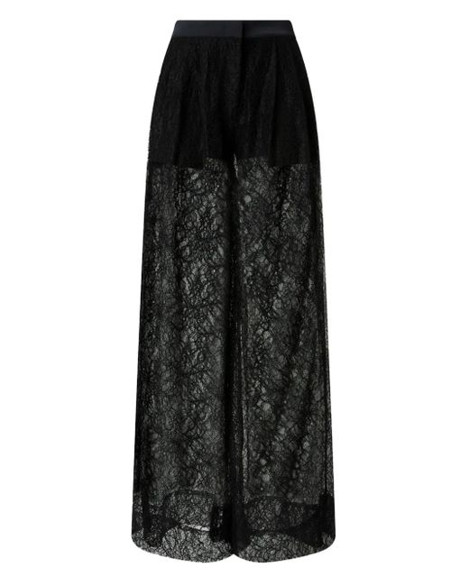 Pinko Black Lace-Panel Trousers