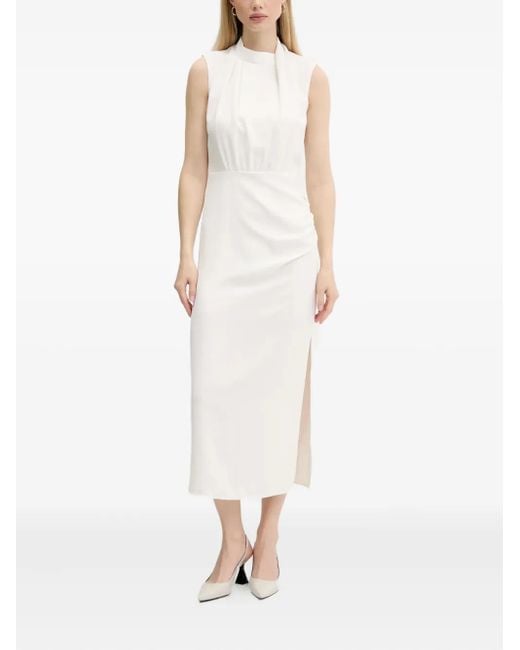 HUGO White Side-Split Midi Dress