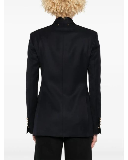 Golden Goose Deluxe Brand Black Double-Breasted Jacket With Flap Pockets