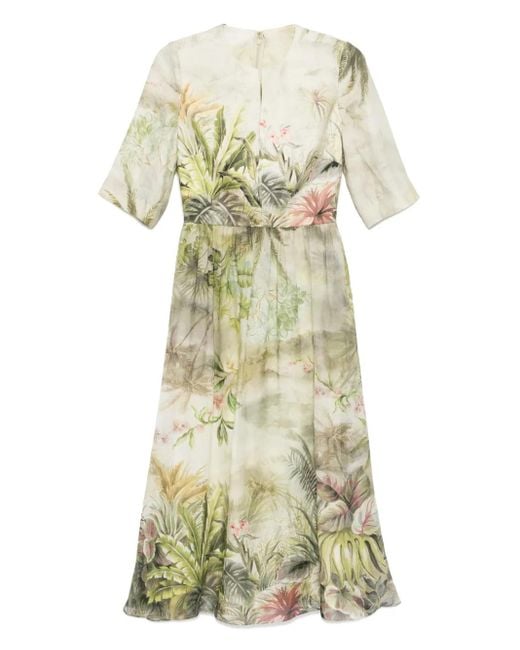 Elie Saab サファリプリント ドレス White