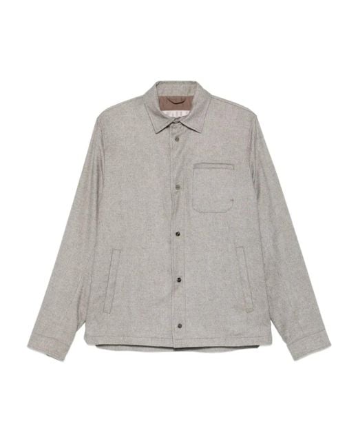Giacca Con Tasca Applicata di Herno in Gray da Uomo