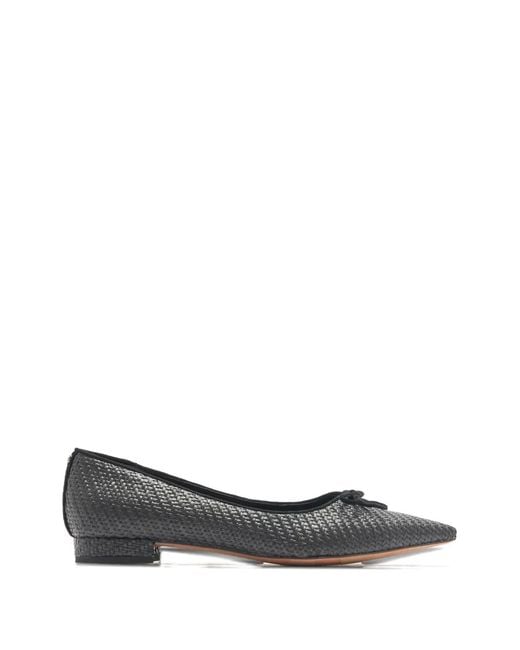 Sam Edelman Black Esmira Bow Woven Ballet Flat Pumps