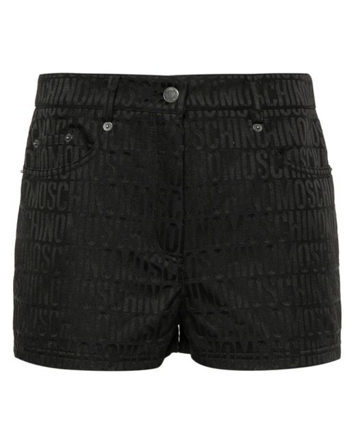 Moschino Shorts Met Logo-jacquard in het Black