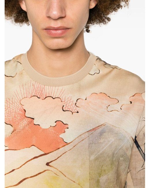 T-shirt en coton à imprimé graphique Paul Smith pour homme en coloris Natural