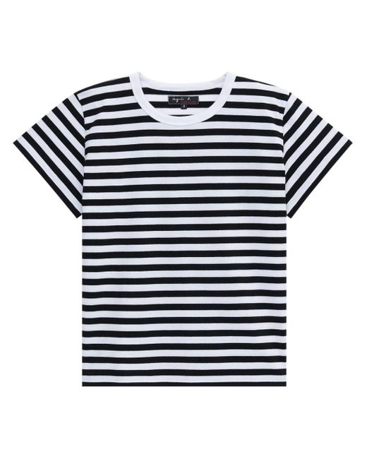 Agnes B. Blue Striped Cotton T-shirt