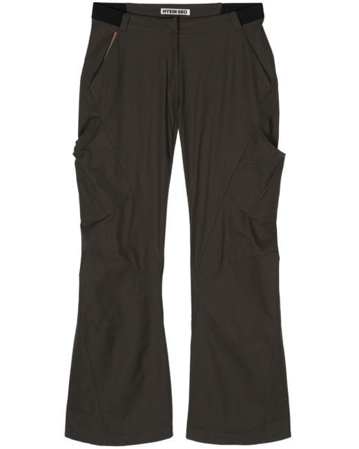 Hyein Seo Belted Bootcut Trousers Black