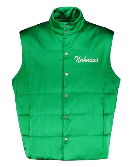 NAHMIAS Green Padded Gilet for men