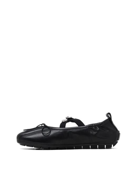 Simone Rocha Black Embellished Ballet Flats