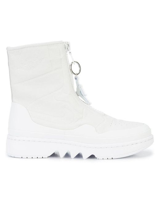 Nike Zipped Hi-top Boots in White | Lyst
