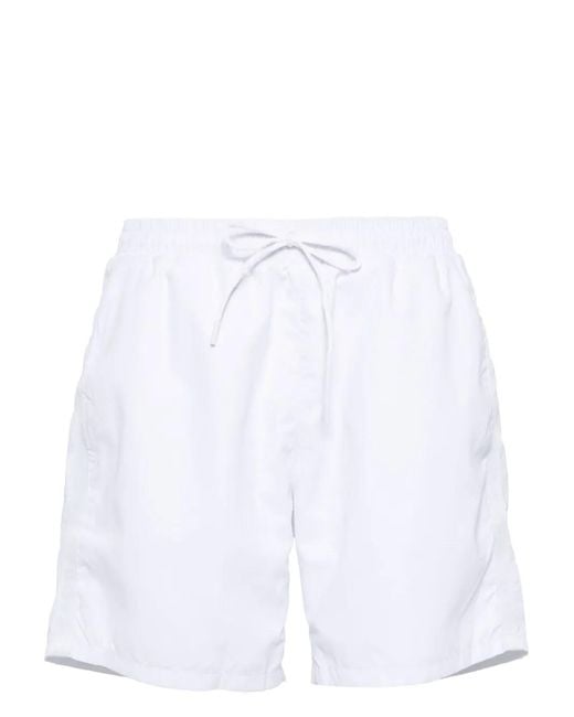 Boss White Pace Swim Shorts for men