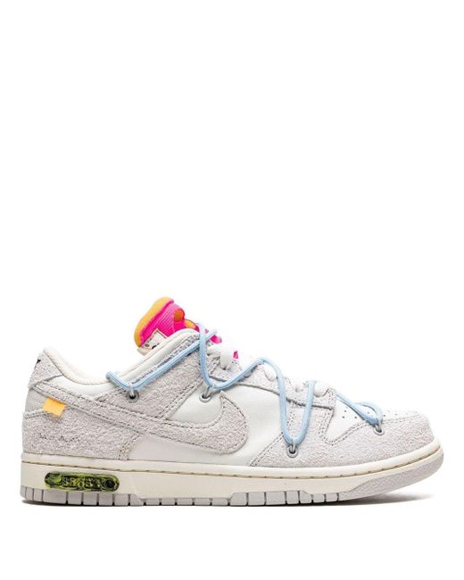 NIKE X OFF-WHITE White Dunk Low "lot 38" Sneakers