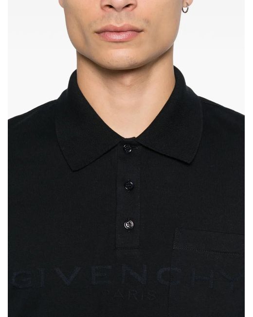 Givenchy Black Short Sleeve Polo for men