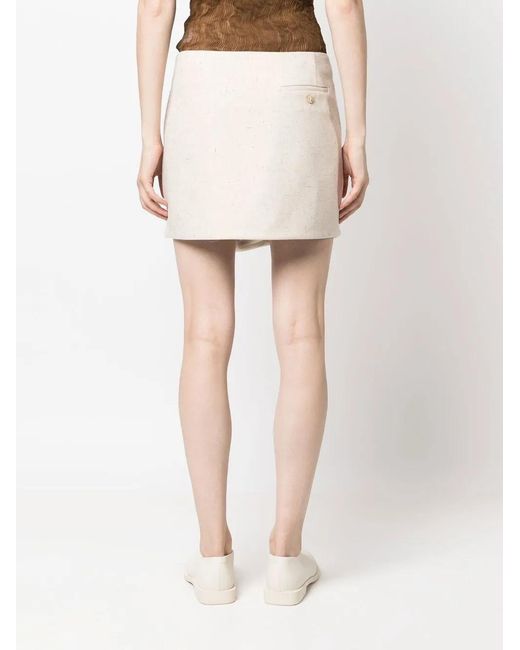 THE GARMENT Natural Curved-Hem Mini Skirt