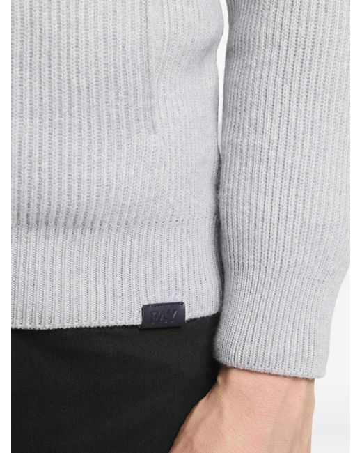Fay Gray Zip Ribbed Cardigan for men