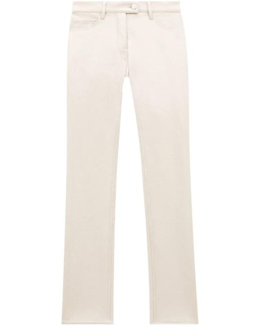 Courreges White Straight-Leg Vinyl Trousers