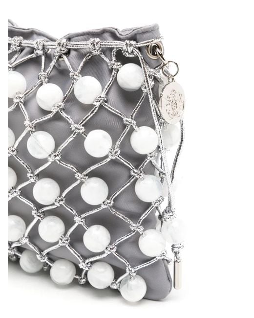 Sac Porté Épaule À Ornements De Perles Isla en coloris White