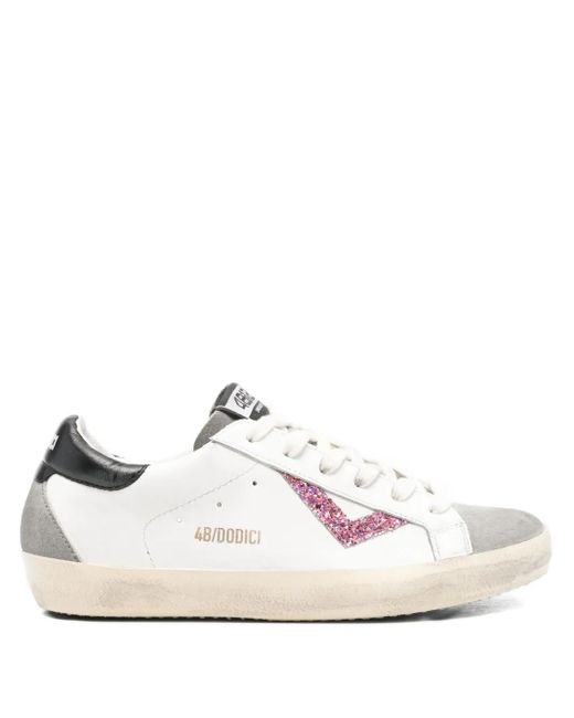 4b12 White Suprime Sneakers