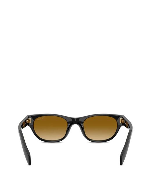 Prada Black Oval-Frame Sunglasses