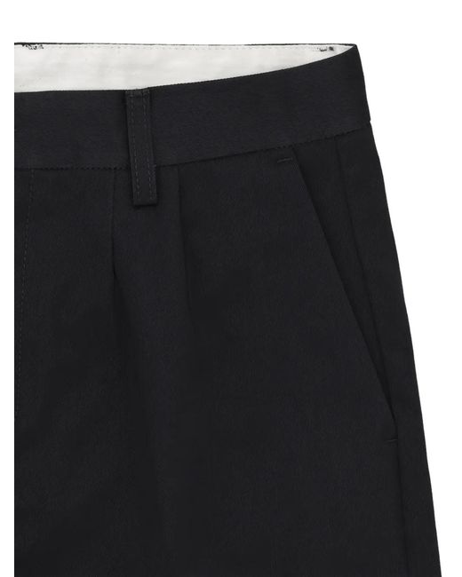 Fortela Black Pences Tapered Chino Trousers for men