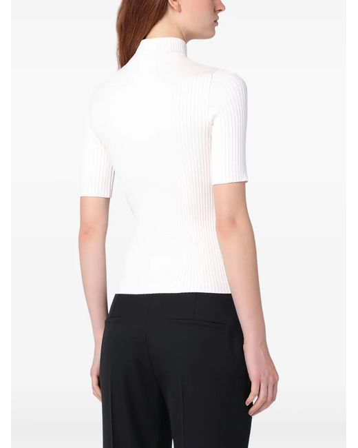 Courreges Pink Reedition Rib-Knit Sweater