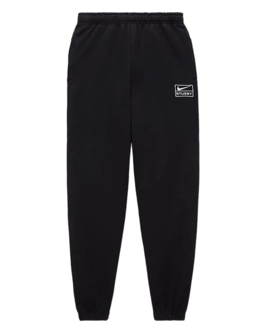 Stussy Black X Nike Fleece Track Pants for men