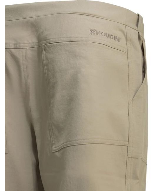 Houdini Sportswear Gray Corespun Chore Belted Patch-Pocket Shorts for men