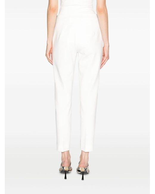 Max Mara White Mid-rise Cropped Trousers